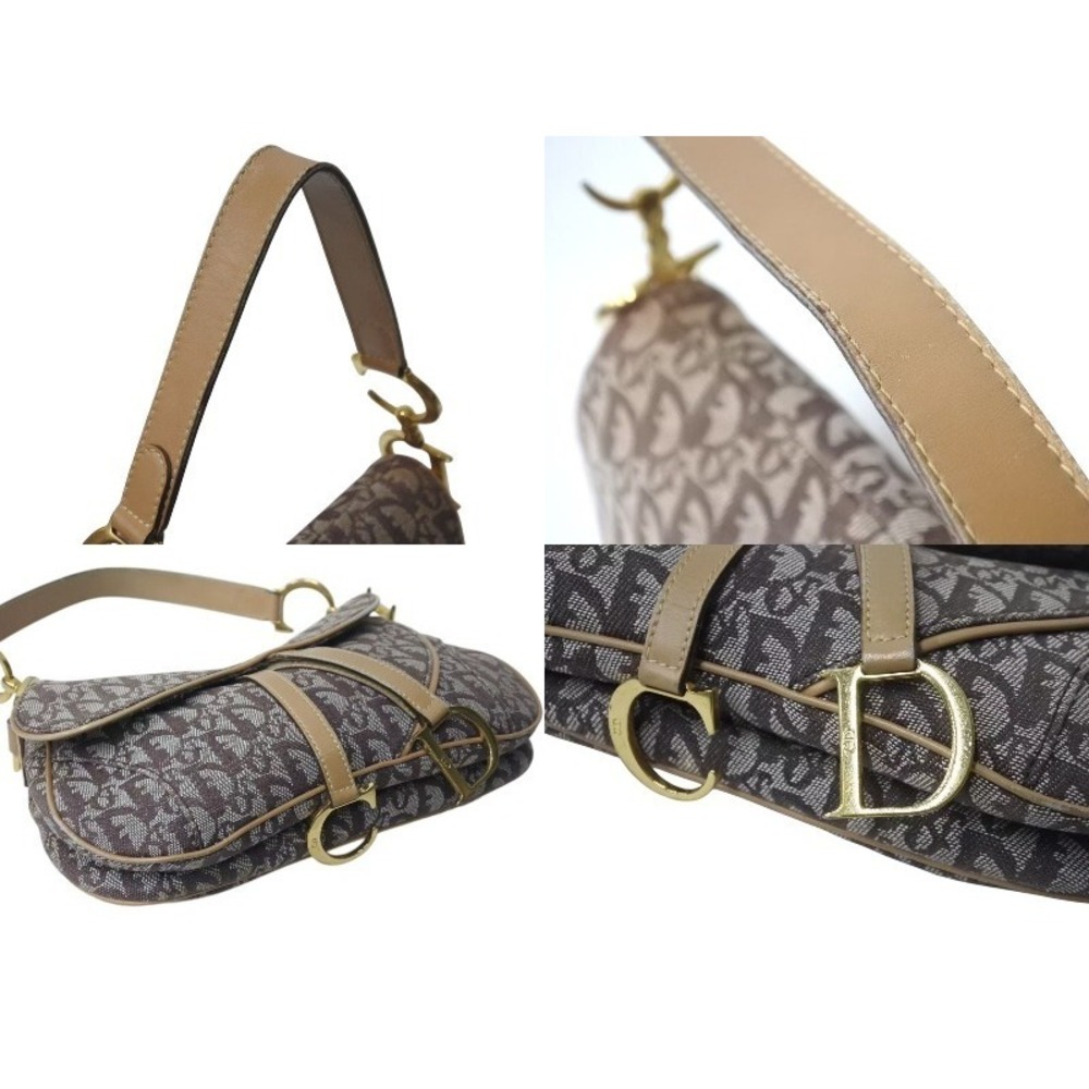 Christian Dior Trotter Double Saddle Brown One Shoulder Hobo Bag Galliano - Picture 6 of 10